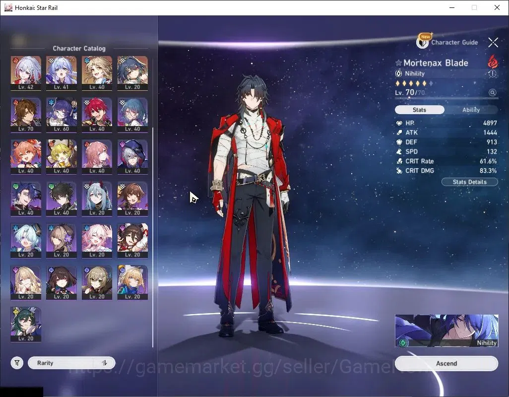 Honkai Star Rail Accounts Others Asia|TL 57|8 Limited|SW999,M Blade,Sunday,Acheron,Danheng PT,Topaz,Robin,Yunli Etc|Female 5