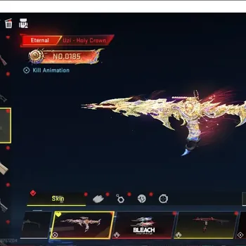 Blood Strike Accounts Collab Skin ASIA|2 ETERNAL Uzi Holy Crown MAX,MP7 Tidesong Lv3|2 Meele Talon Scythe,Buterfly
