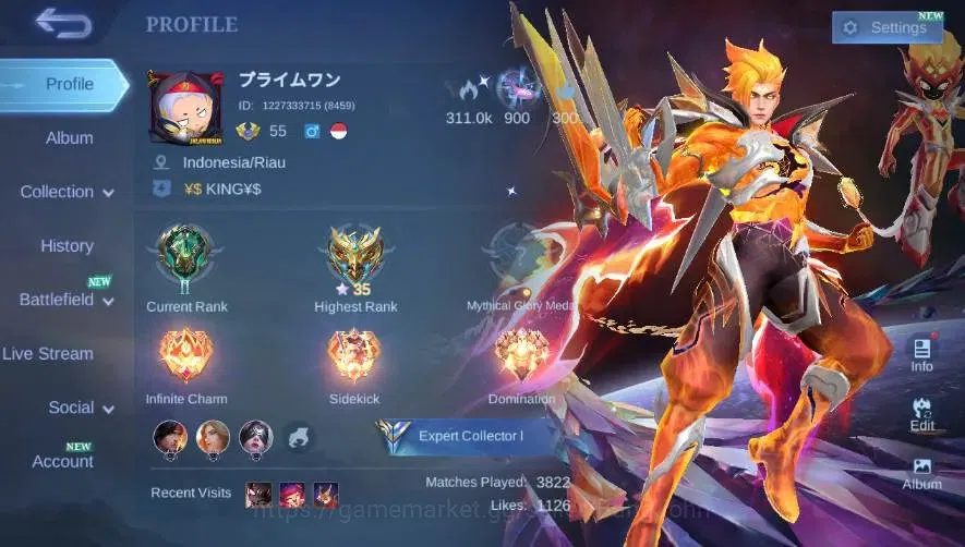 Mobile Legends: Bang Bang Accounts Global|Skin 180|Expert|Prime Claude|Lightborn Gran image 16