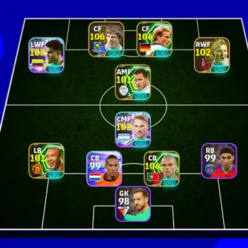 eFootball Accounts Legends & Iconic Players Gianfranco Zola 106➤Pepe 106➤Karl-Heinz Rummenigge 106➤Luis Díaz 103➤Alexis Mac