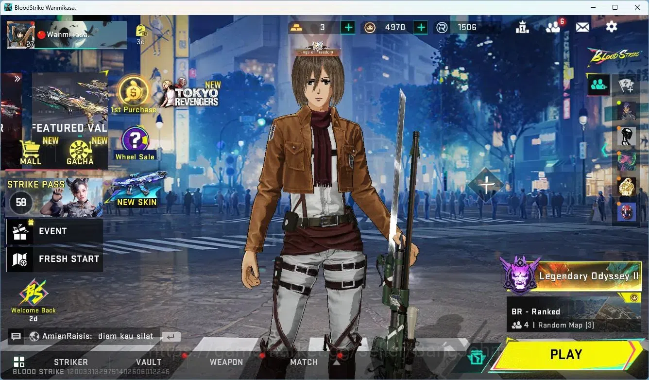 Blood Strike Accounts ASIA | TR Katana|TR MCX, AOT M700, AOT M4A1|Ultra  image 13