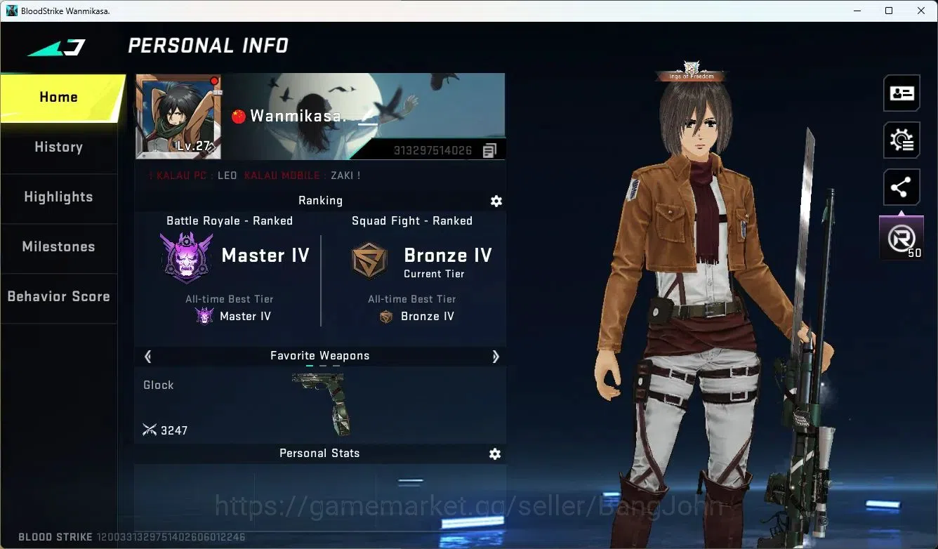 Blood Strike Accounts ASIA | TR Katana|TR MCX, AOT M700, AOT M4A1|Ultra  image 14
