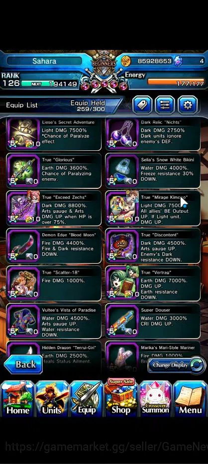 Grand Summoners Accounts Global|Rank 126|1 Sp Art|34 Ascend|RoyTW,EmiyaTW,R image 11