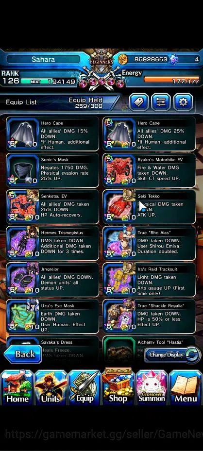 Grand Summoners Accounts Global|Rank 126|1 Sp Art|34 Ascend|RoyTW,EmiyaTW,R image 16