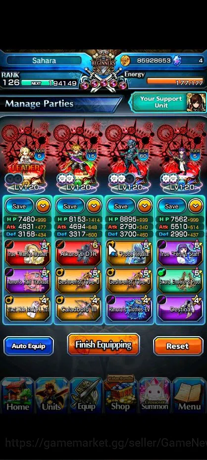 Grand Summoners Accounts Global|Rank 126|1 Sp Art|34 Ascend|RoyTW,EmiyaTW,R image 4
