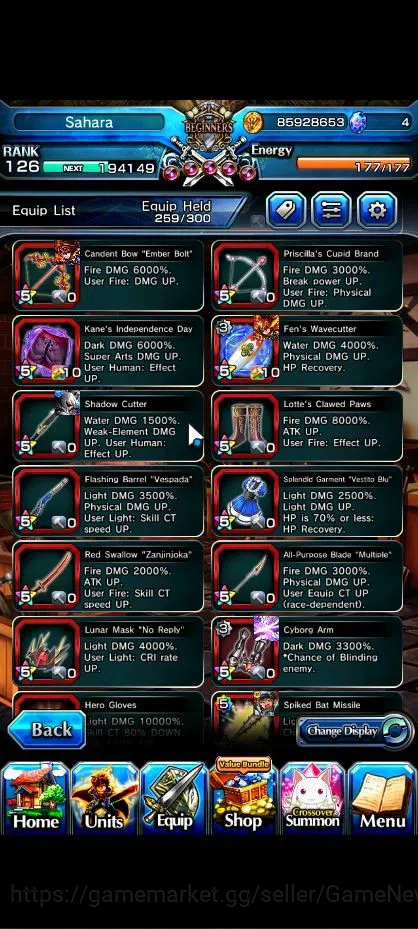 Grand Summoners Accounts Global|Rank 126|1 Sp Art|34 Ascend|RoyTW,EmiyaTW,R image 7