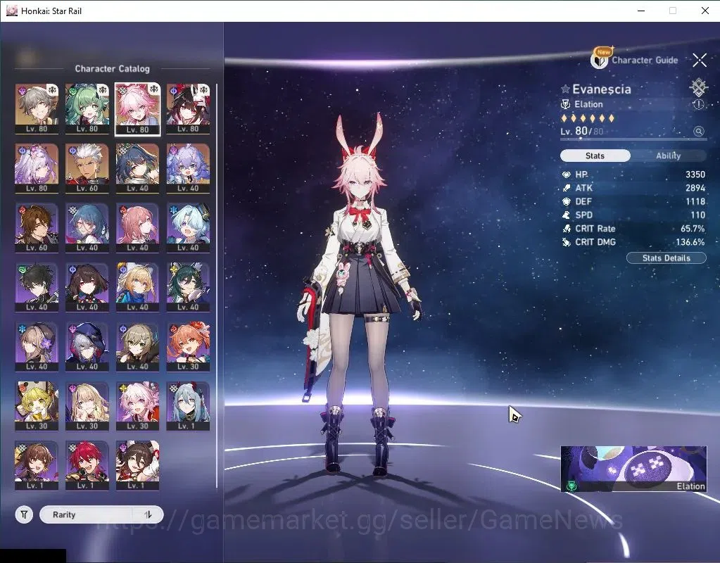 Honkai Star Rail Accounts Asia|TL 61| 6 Limited| Castorice+Sign,Evanescia E1 image 4