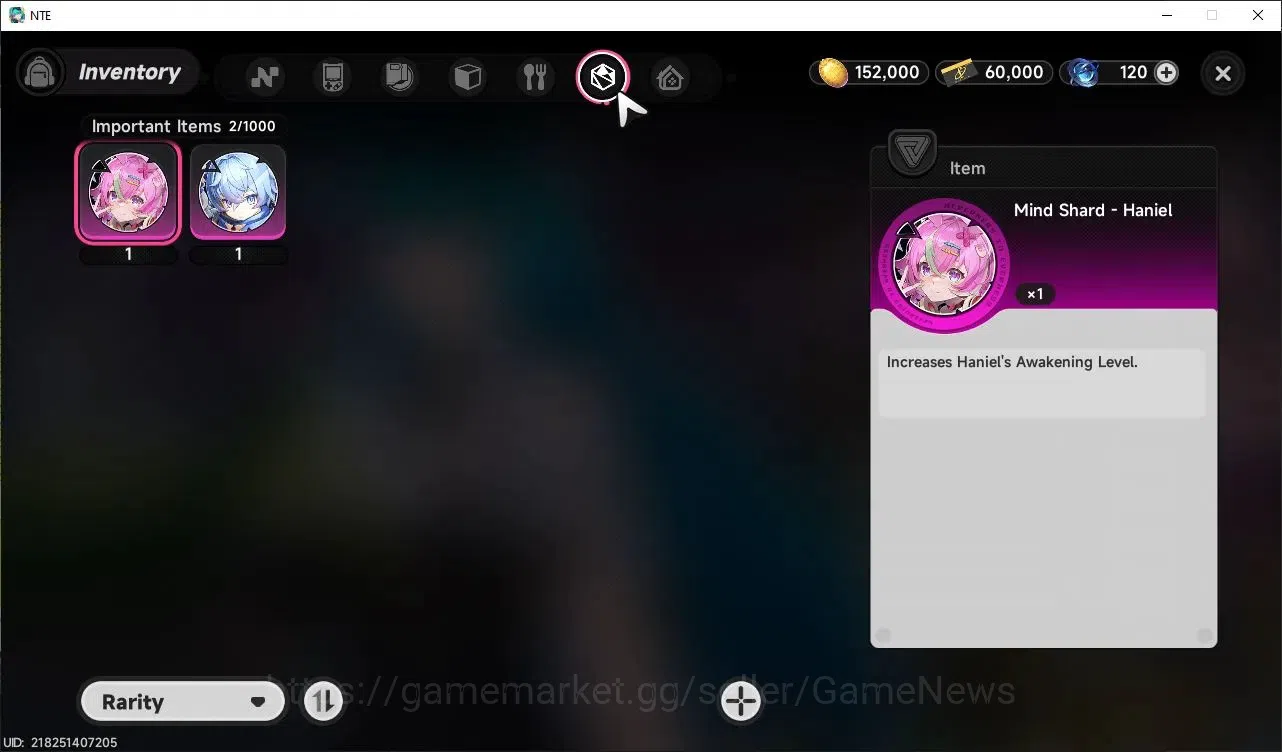 Neverness to Everness Accounts Global NA|HL 3|1 SSR Limited Nanally & SSR Selector|6 SR|Selector 43/50 Roll|Male MC|Log 7
