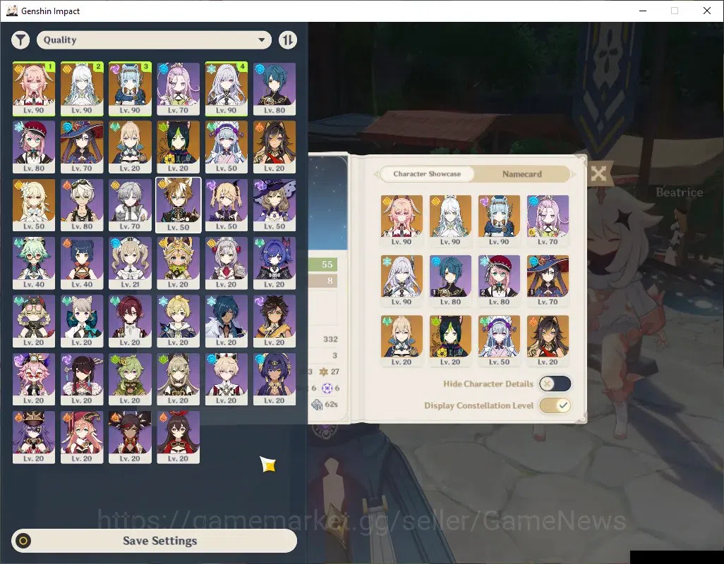 Genshin Impact Accounts ASIA|AR 55|PremTeam Zibai + Skirk|4 Limited|Skywar image 1