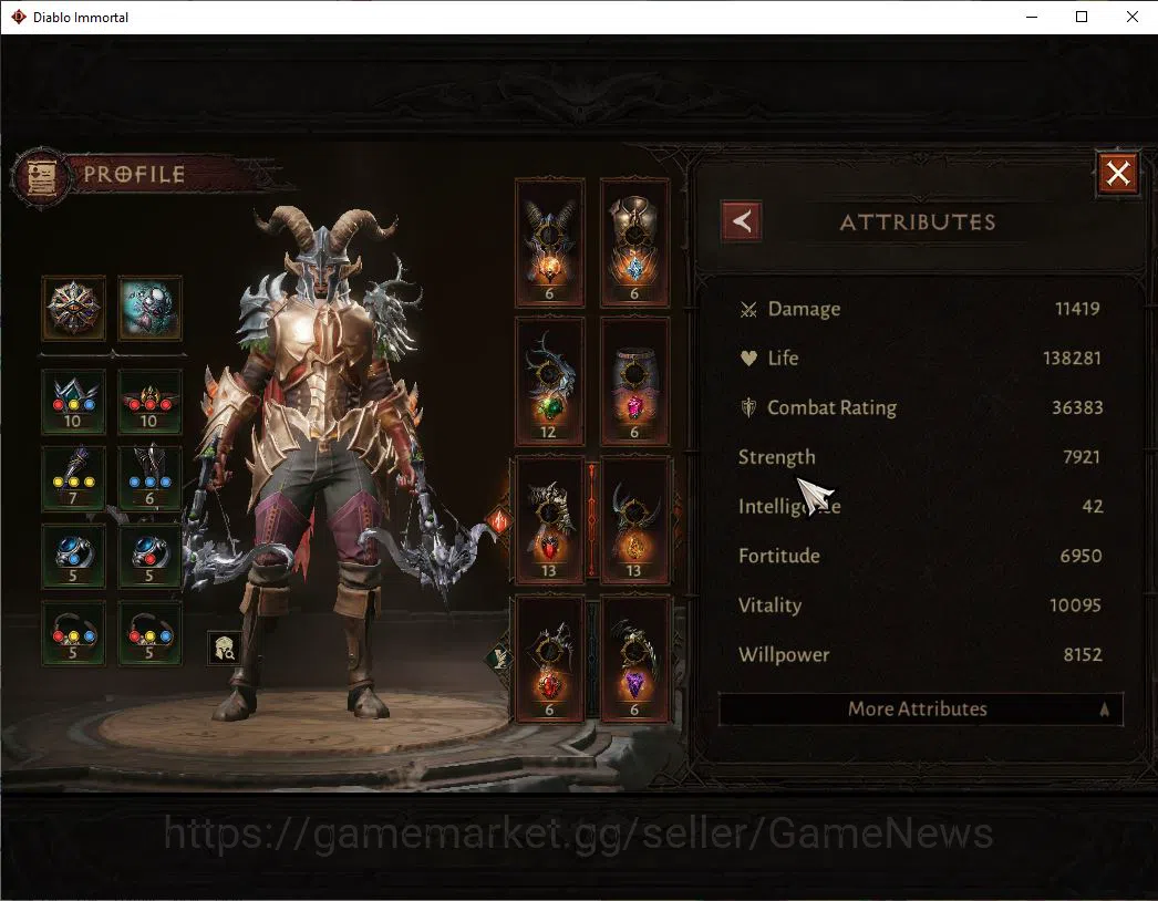 Diablo Immortal Accounts SA-Malah|Lv60(648)|Demon Hunter|CR 36k|Reso 405|Co image 3