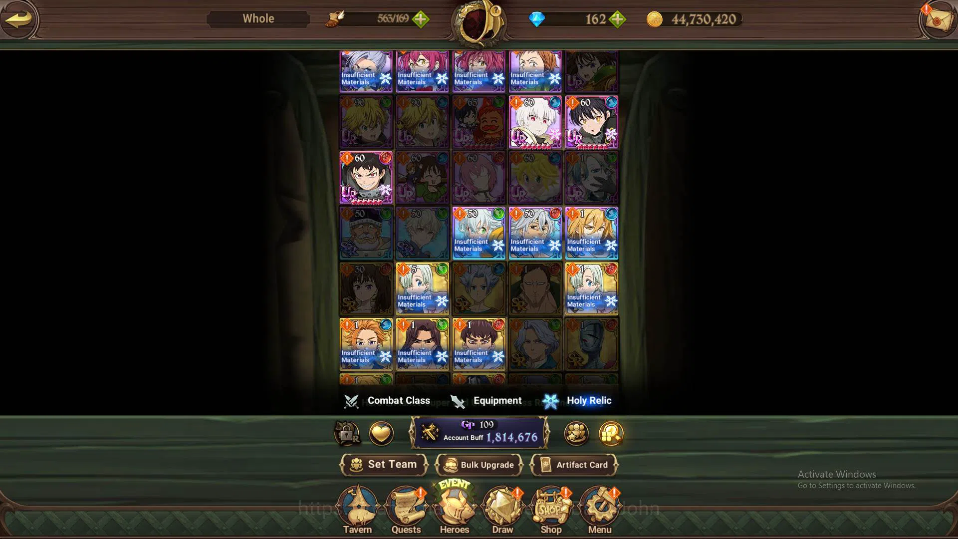The Seven Deadly Sins: Grand Cross Accounts ASIA|1.8m CC|1LR Elizabeth|Full collab FF|UR Meres image 10