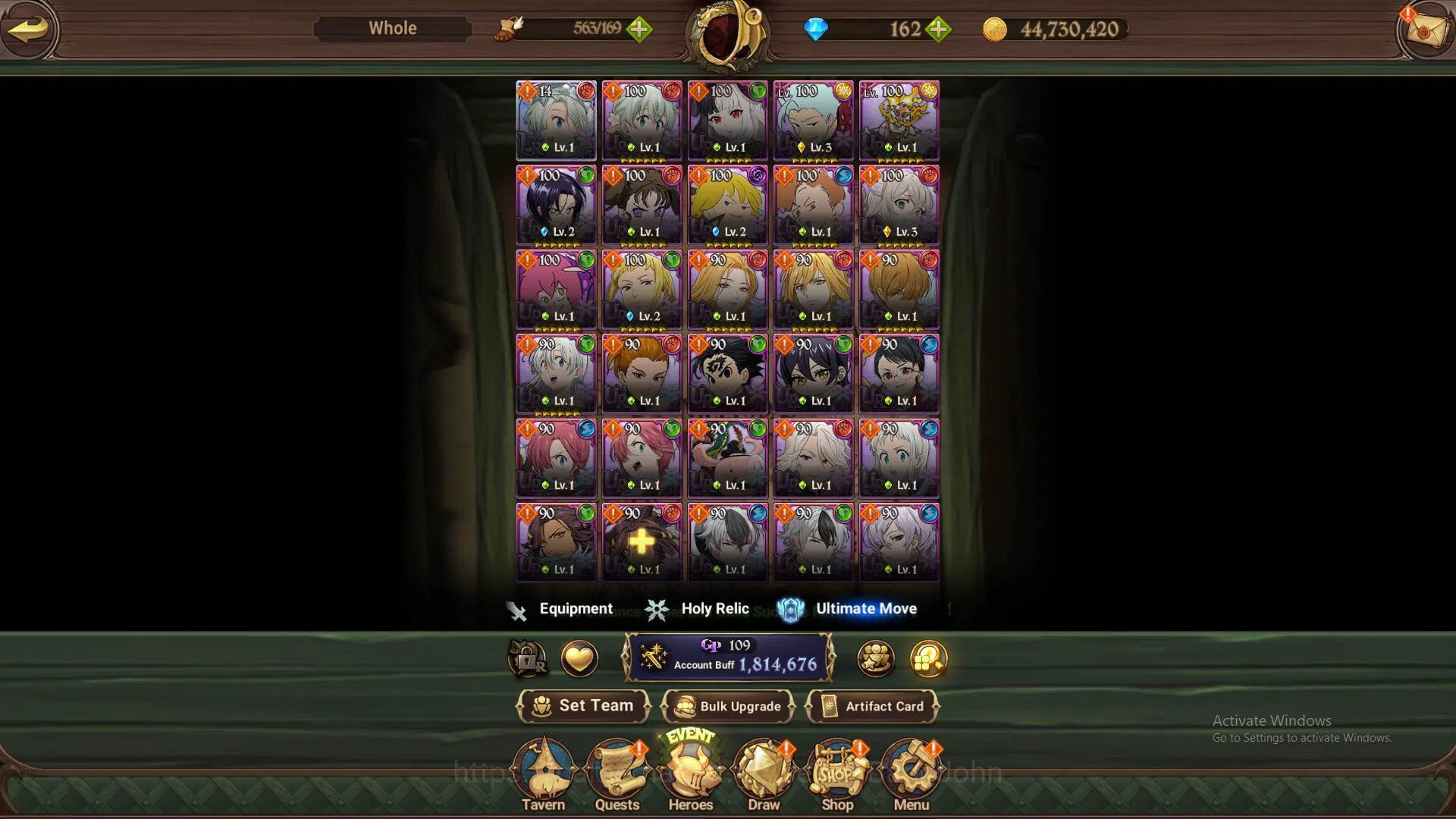 The Seven Deadly Sins: Grand Cross Accounts ASIA|1.8m CC|1LR Elizabeth|Full collab FF|UR Meres image 11