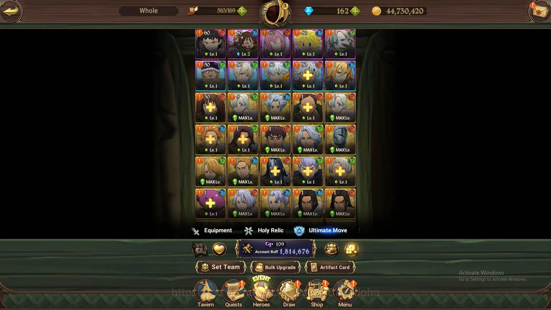 The Seven Deadly Sins: Grand Cross Accounts ASIA|1.8m CC|1LR Elizabeth|Full collab FF|UR Meres image 13