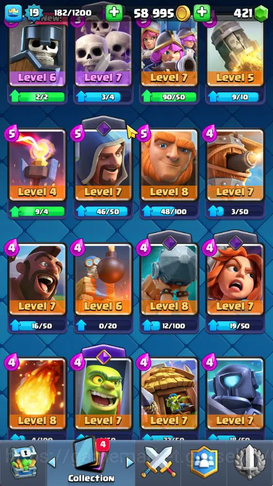 Clash Royale Accounts Starter Lvl 19 |Fresh Starter|Trophy 1817|KTL 8|Card 40| 2 EVO 6 Epic, 17 Rare, 17 Common | 421 Gems 11