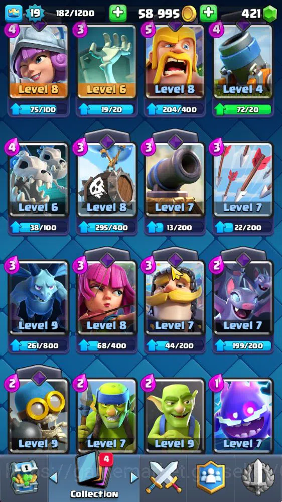 Clash Royale Accounts Starter Lvl 19 |Fresh Starter|Trophy 1817|KTL 8|Card 40| 2 EVO 6 Epic, 17 Rare, 17 Common | 421 Gems 12