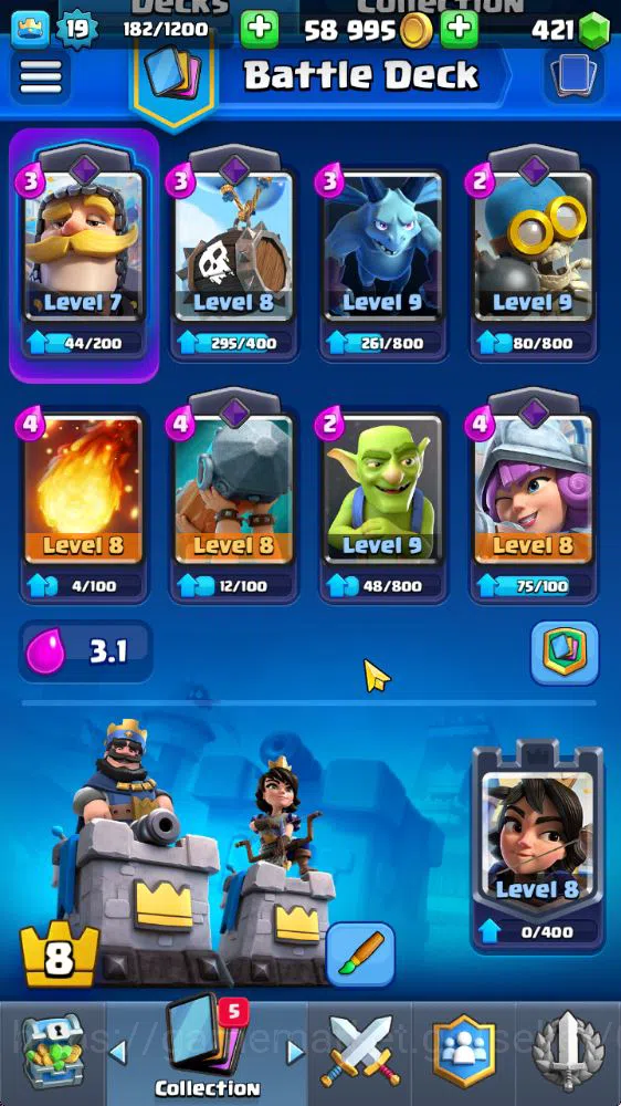 Clash Royale Accounts Starter Lvl 19 |Fresh Starter|Trophy 1817|KTL 8|Card 40| 2 EVO 6 Epic, 17 Rare, 17 Common | 421 Gems 4