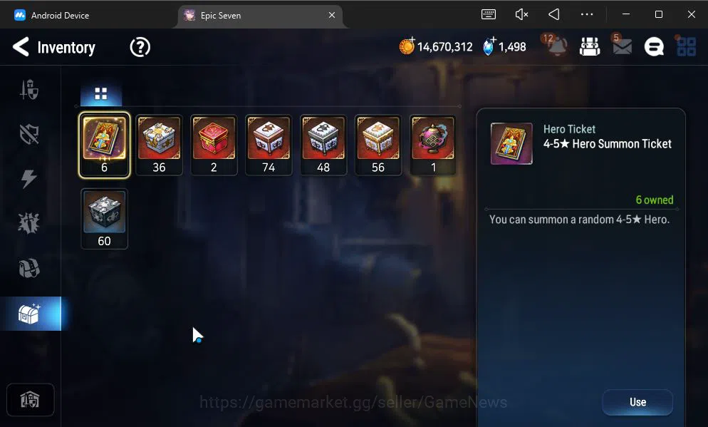 Epic Seven Accounts GLOBAL UNVERIF|NEW ERA|5 ML(Ab Yufine,TE kayron,SE image 3