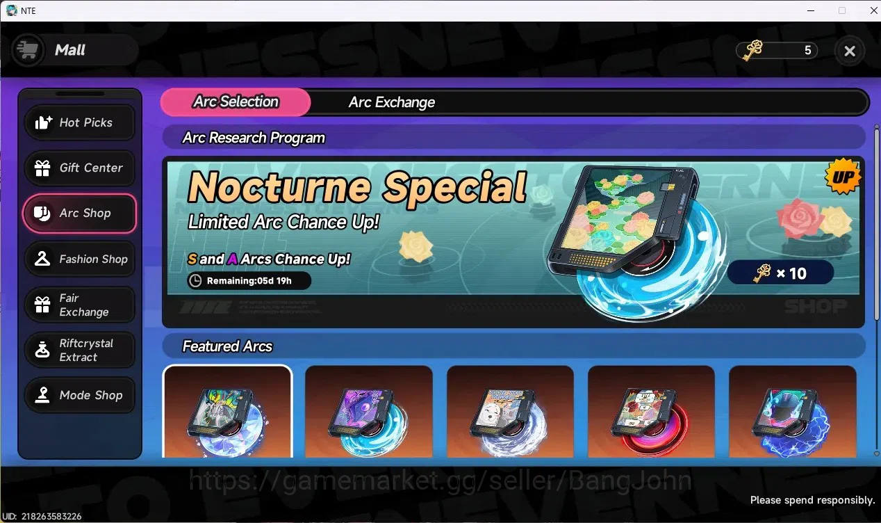 Neverness to Everness Accounts NA | Hunter Lv 3 | 2 S-Class (Hathor+Sign) + 1 Sel image 7