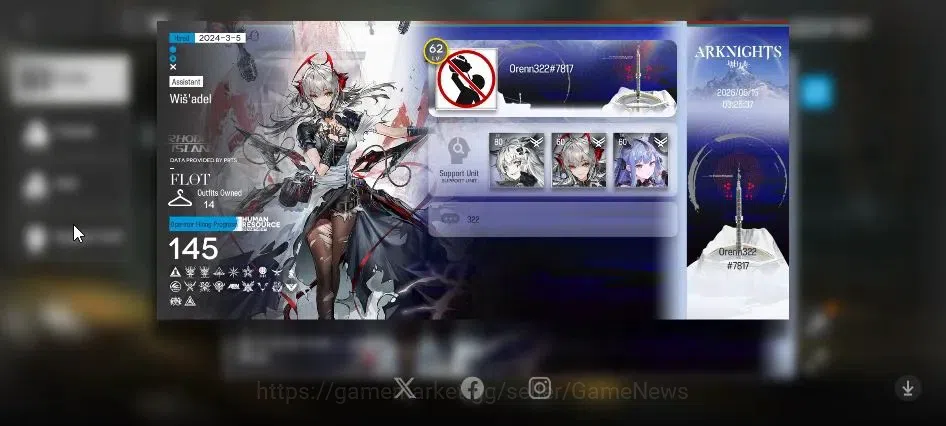 Arknights Accounts Lv 62|145 OP 14 Skin|3,9K Oru 63 Ori|4 Limited+Col image 2