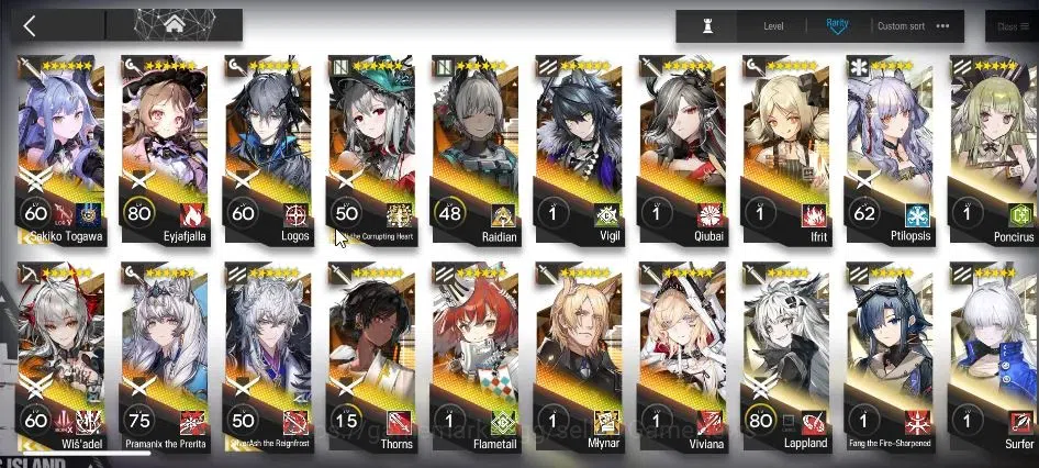Arknights Accounts Lv 62|145 OP 14 Skin|3,9K Oru 63 Ori|4 Limited+Col image 8