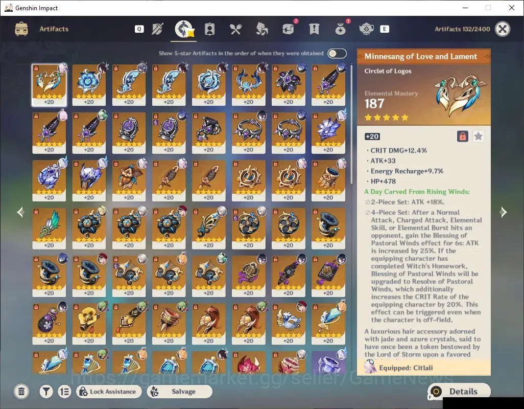 Genshin Impact Accounts Others ASIA|AR 56|Skirk Prem Team|8 Limited +5 (*5 Weapon)|Arlecc+Sign,Escoffier,Yelan,Columbina|MC 4