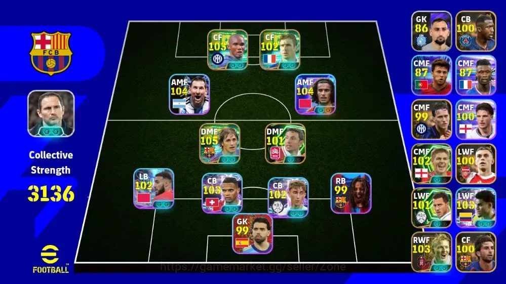 eFootball Accounts Legends & Iconic Players Mobile|PW 3136|Epic Edmilson,Cantona,Eto'o,Gerrard,Kuyt,Etc.|ShowTime 1