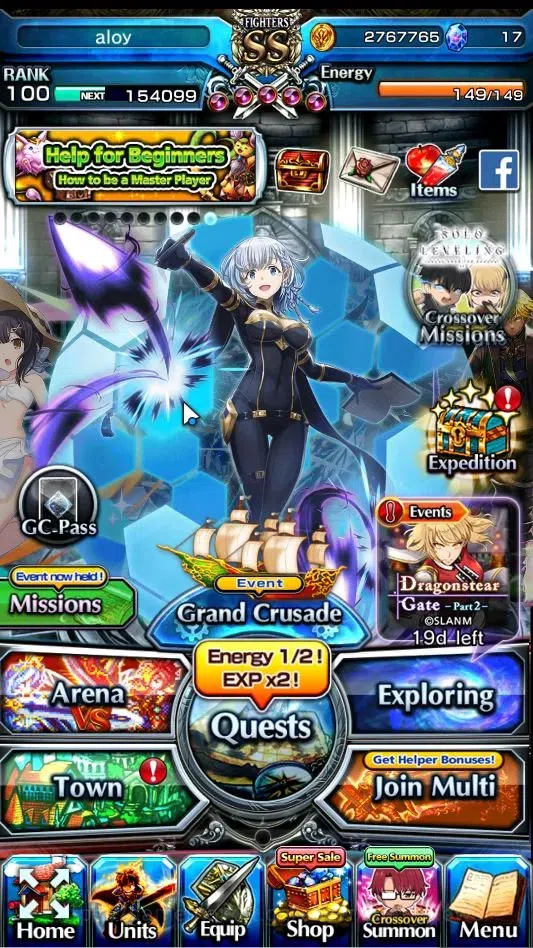 Grand Summoners Accounts End-Game Global|Rank 100|SpArt Shizu|31 Ascend+11TW|(PaladinRoy,Kenshin,Frieren,DLRimuru,Shizu,2xWH 1