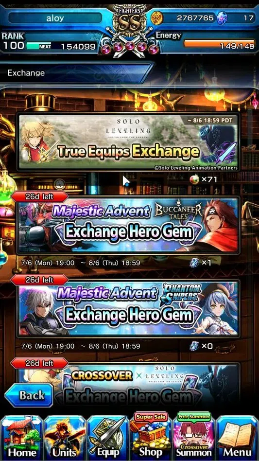 Grand Summoners Accounts End-Game Global|Rank 100|SpArt Shizu|31 Ascend+11TW|(PaladinRoy,Kenshin,Frieren,DLRimuru,Shizu,2xWH 10