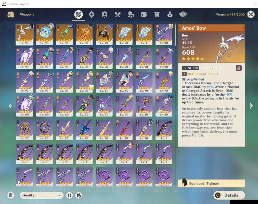 Genshin Impact Accounts Others ASIA|AR 58|8 Limited + 7 (*5 Weapon)|Mualani C6+Sign,Flins C1,Furina,Xilonen,Kazuha,Etc|Mc 6
