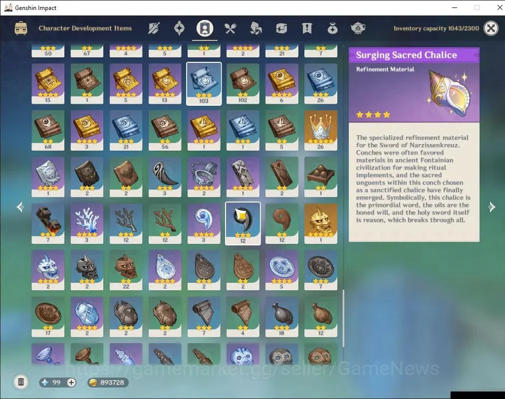 Genshin Impact Accounts Others ASIA|AR 58|8 Limited + 7 (*5 Weapon)|Mualani C6+Sign,Flins C1,Furina,Xilonen,Kazuha,Etc|Mc 9
