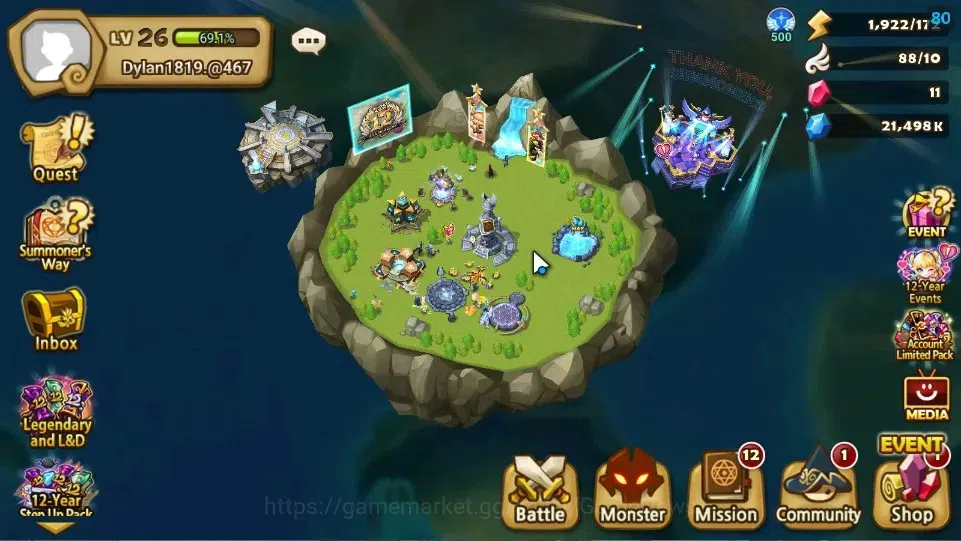 Summoners War: Sky Arena Accounts Starter ASIA|Lv 26|Ready Gacha|103 12 YSC + 160 11 YSC + 3 LAAS + 5 LS + 4 LDS + 121 MS |1 1