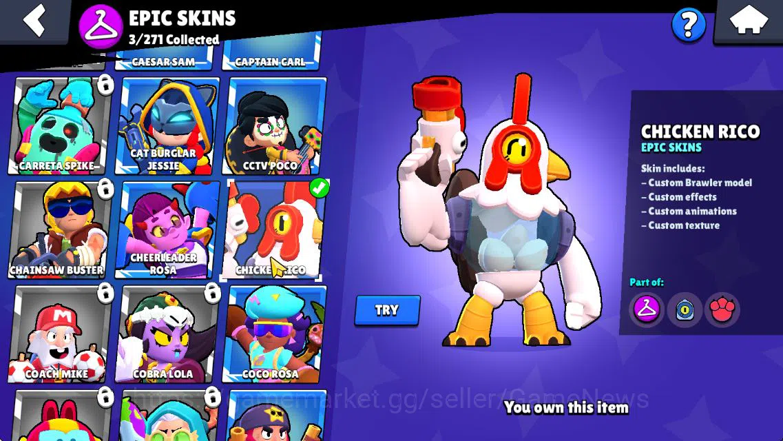 Brawl Stars Accounts 3086 Trophy|7K Bling|34 Brawler 5 MAX Lvl 1 Myth: Willow| 1 Myth [Zeus Brock] 3 Epic 2 Super Rare 13