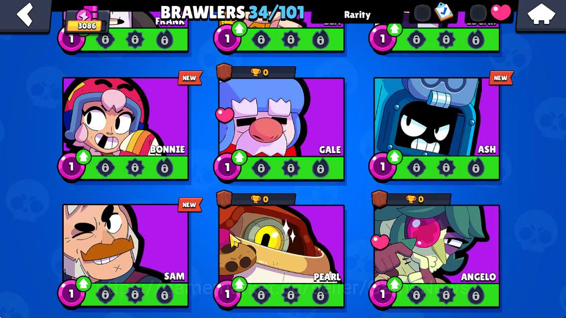 Brawl Stars Accounts 3086 Trophy|7K Bling|34 Brawler 5 MAX Lvl 1 Myth: Willow| 1 Myth [Zeus Brock] 3 Epic 2 Super Rare 7