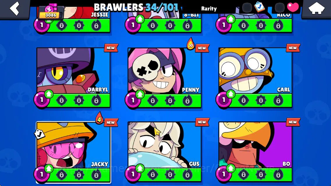 Brawl Stars Accounts 3086 Trophy|7K Bling|34 Brawler 5 MAX Lvl 1 Myth: Willow| 1 Myth [Zeus Brock] 3 Epic 2 Super Rare 9