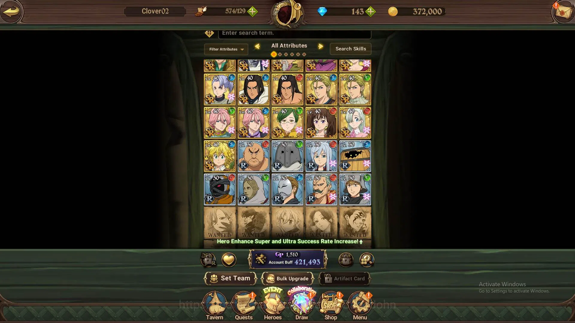 The Seven Deadly Sins: Grand Cross Accounts GLOBAL | 400k CC | Collab Re-Zero (Beatrice Subaru image 4