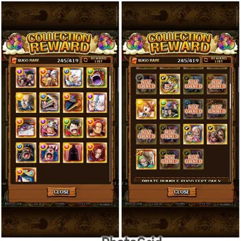 One Piece Treasure Cruise Accounts Mid‑range #OPTC250: 2384 GEM!! [Android ONLY] Level 1001, Bounty 55M | 29 SUPER SUGO