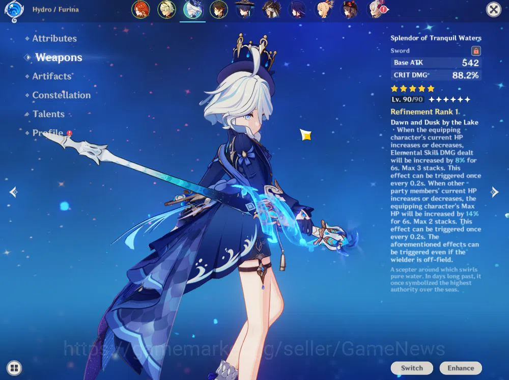 Genshin Impact Accounts ASIA|AR 58|13 Limited +6(*5Weapon)|Escoffier,Mavui image 4