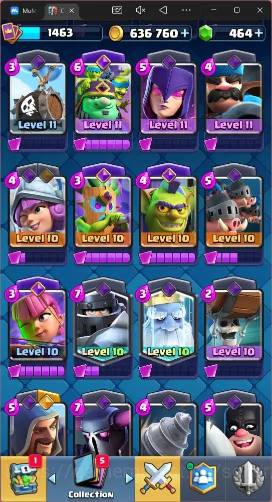 Clash Royale Accounts Mobile |CL 1463|KTL 15|Trophy 12429|Card 121|4 Max image 10