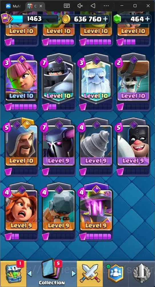 Clash Royale Accounts Mobile |CL 1463|KTL 15|Trophy 12429|Card 121|4 Max image 11