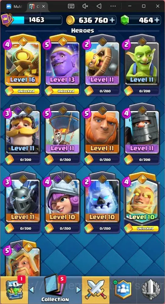Clash Royale Accounts Mobile |CL 1463|KTL 15|Trophy 12429|Card 121|4 Max image 12