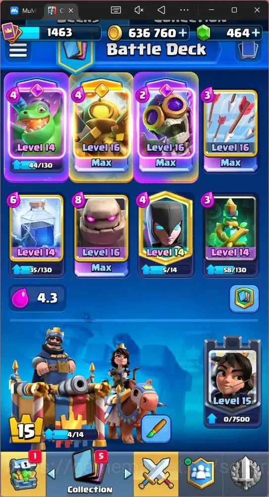 Clash Royale Accounts Mobile |CL 1463|KTL 15|Trophy 12429|Card 121|4 Max image 6