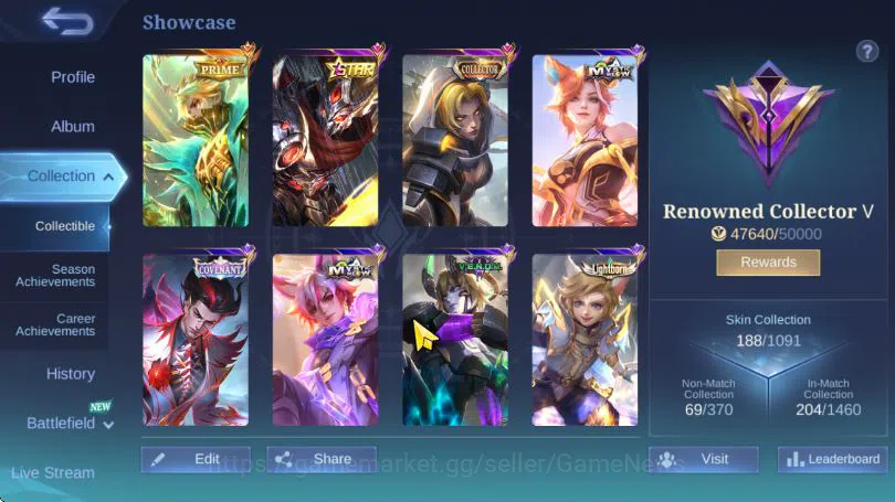 Mobile Legends: Bang Bang Accounts Hero 118|Skin 188|High Immo 106|Prime+M7 Granger,A image 3