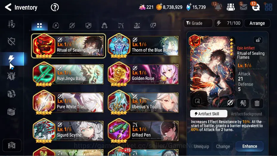 Epic Seven Accounts GLOBAL Unverif|NewEra|7 ML(LOT Scales, BoRunka, RO image 9