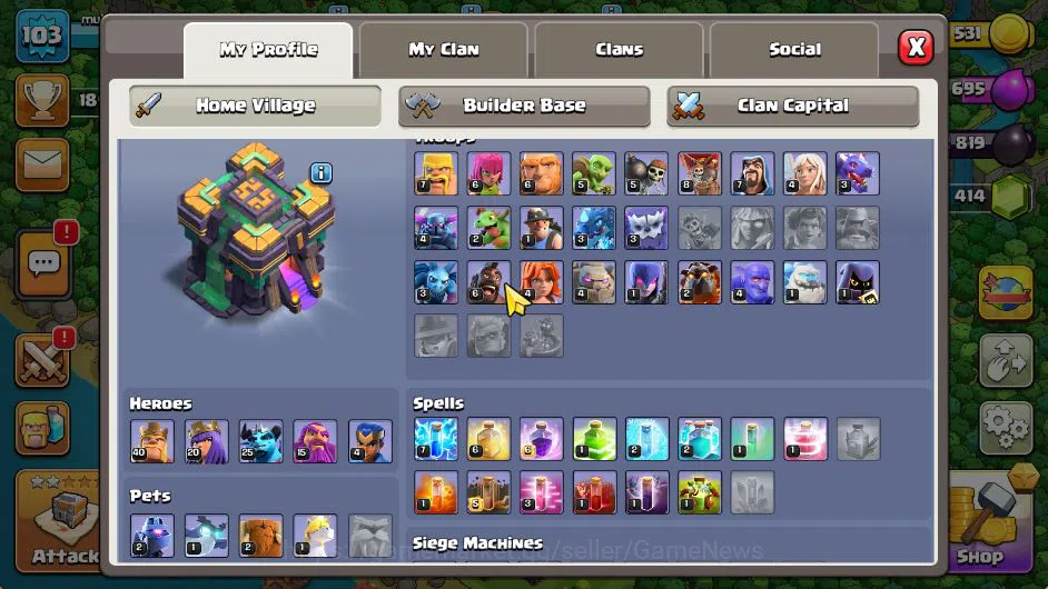 Clash of Clans Accounts TH 14-BH 6|LV 103|TROPHY 1899|HH 7|BK 40,AQ 20,GW  image 10