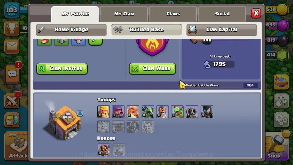 Clash of Clans Accounts TH 14-BH 6|LV 103|TROPHY 1899|HH 7|BK 40,AQ 20,GW  image 8