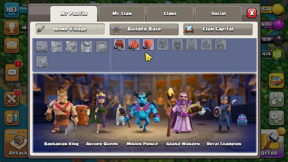Clash of Clans Accounts TH 14-BH 6|LV 103|TROPHY 1899|HH 7|BK 40,AQ 20,GW  image 9