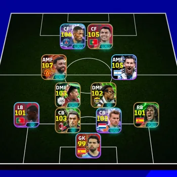 eFootball Accounts Legends & Iconic Players 3200+ Team I Bruno 107 I Messi 105 I Ronaldo 105 I Dembele 107 I Maldini 103 I