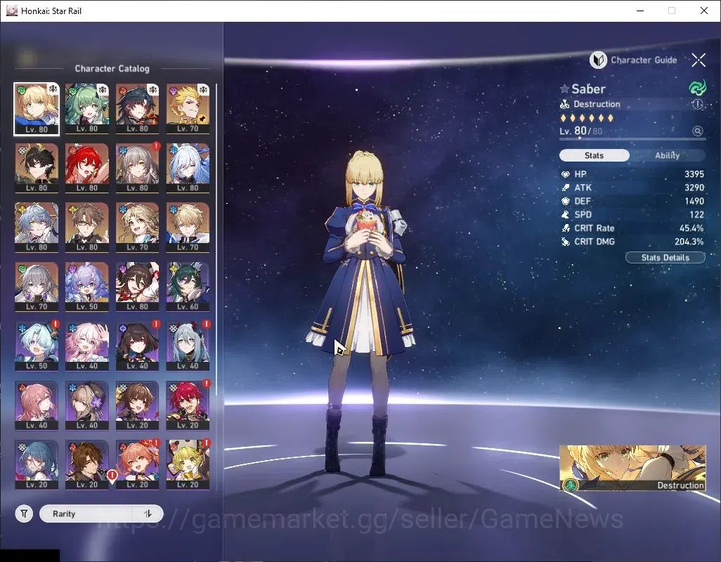 Honkai Star Rail Accounts Others ASIA|TL 67|8 Limited|Saber E2+Sign,Himeko Nova E1,M 1