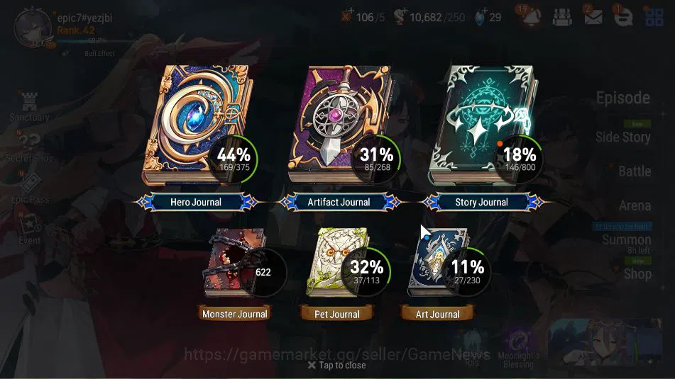 Epic Seven Accounts ASIA Verif|12 ML(DB Senya,DK Sharun,Ab Yufine,Etc) image 3