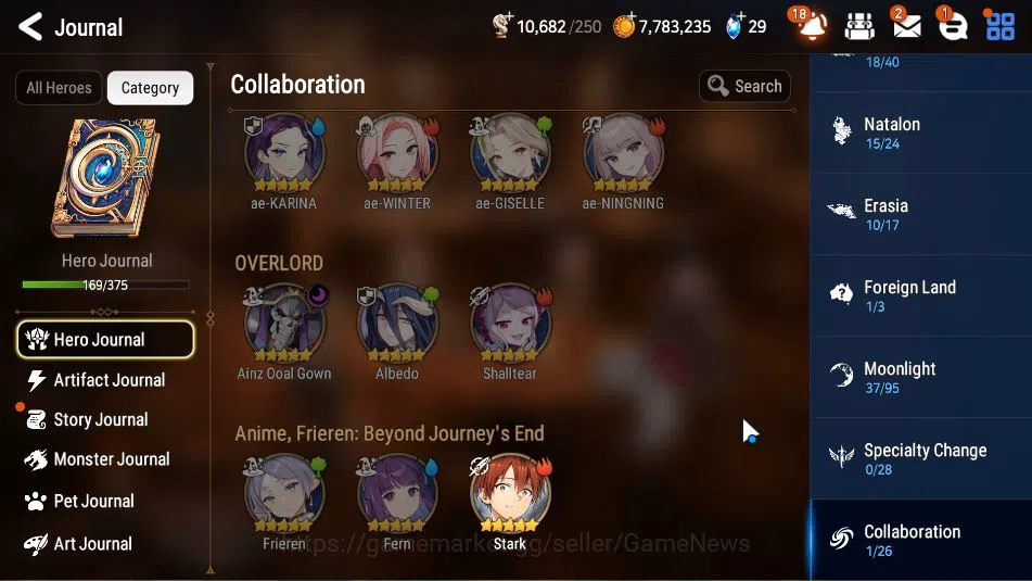 Epic Seven Accounts ASIA Verif|12 ML(DB Senya,DK Sharun,Ab Yufine,Etc) image 5
